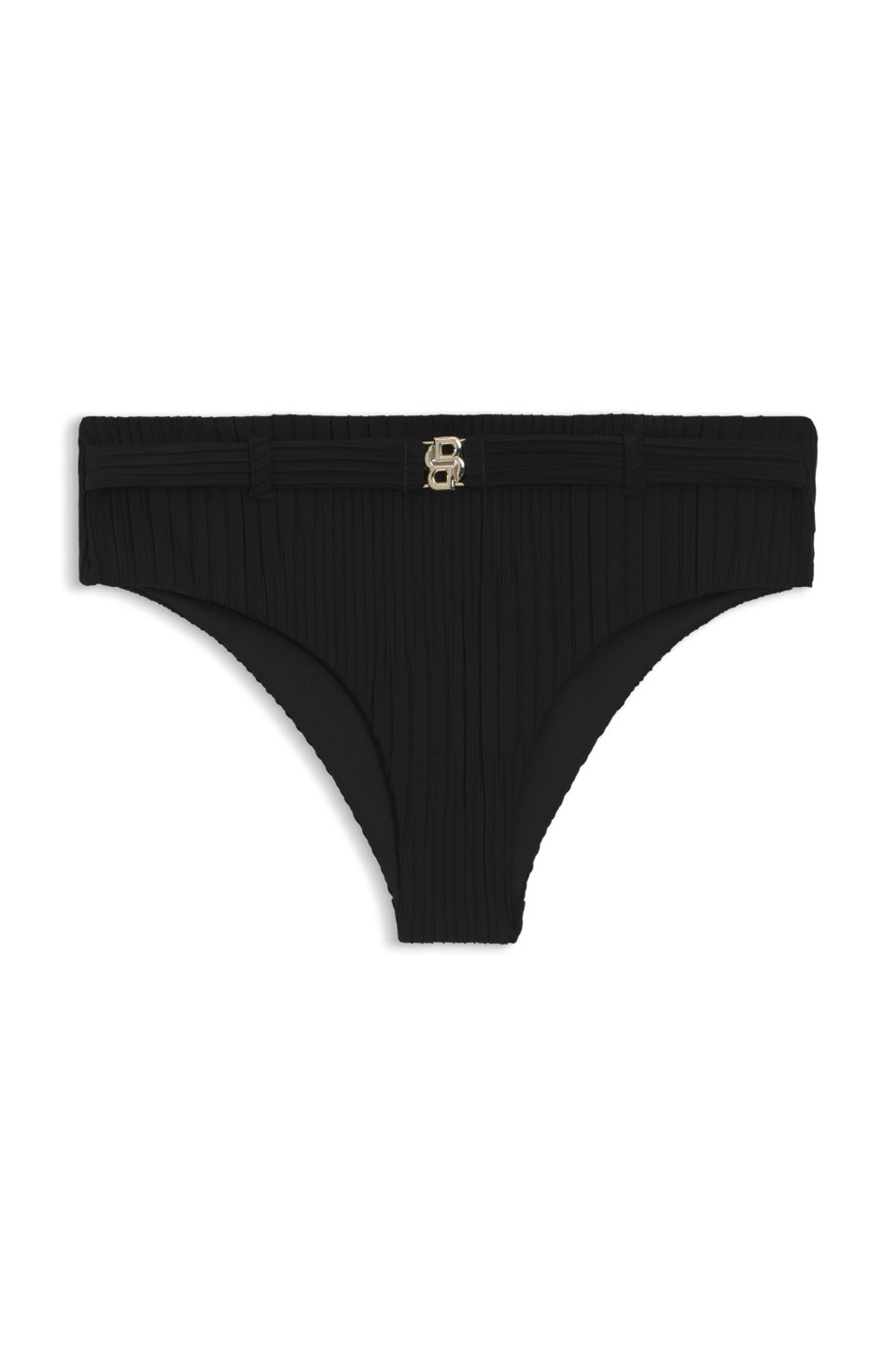 Plissé bikini bottoms with Double B monogram