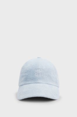 Cotton-blend cap with stacked logo, Light Blue