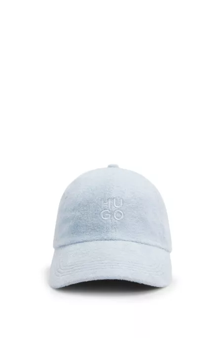 Gorra de algodón con logo apilado