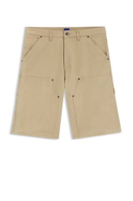 Regular-fit shorts in stretch-cotton canvas 1