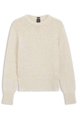 Cotton-blend sweater with structured knit 1