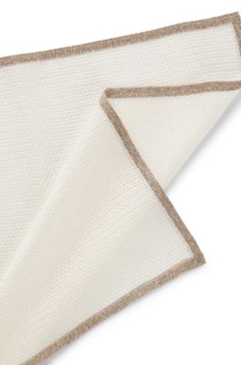 BOSS - シルク ポケットチーフ ジャカードストラクチャー - ホワイト