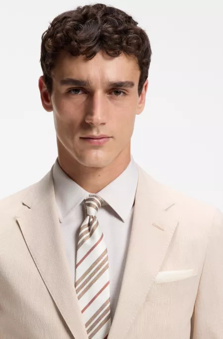 Pañuelo de bolsillo de seda con estructura de jacquard