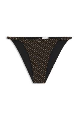 Bikini bottoms with monogram jacquard