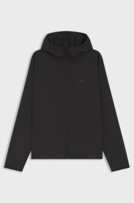 Packable water-repellent jacket in ripstop fabric, Black