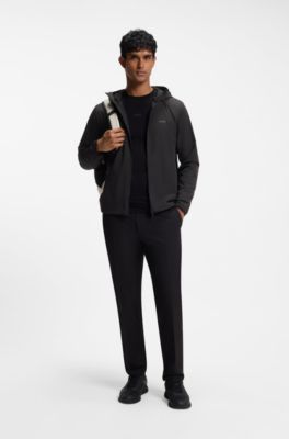Packable water-repellent jacket in ripstop fabric, Black