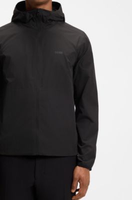 Packable water-repellent jacket in ripstop fabric, Black