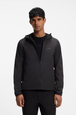 Packable water-repellent jacket in ripstop fabric, Black