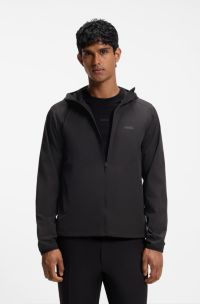 Packable water-repellent jacket in ripstop fabric, Black