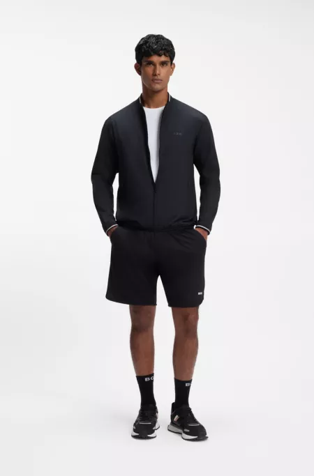 Veste zippée en tissu déperlant avec logo