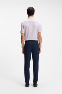 Slim-fit shirt in performance-stretch jersey, light pink