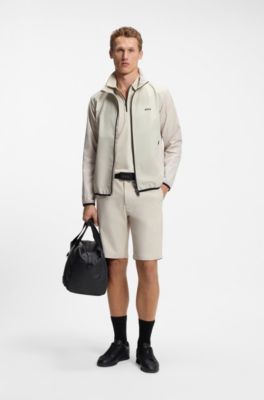 Veste d&eacute;perlante en tissu &agrave; &eacute;tirement quadridirectionnel, Beige clair