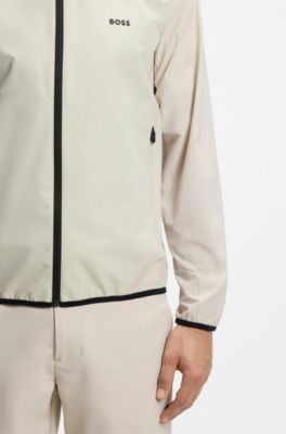 Giubbotto idrorepellente in tessuto elasticizzato in quattro direzioni, Beige chiaro