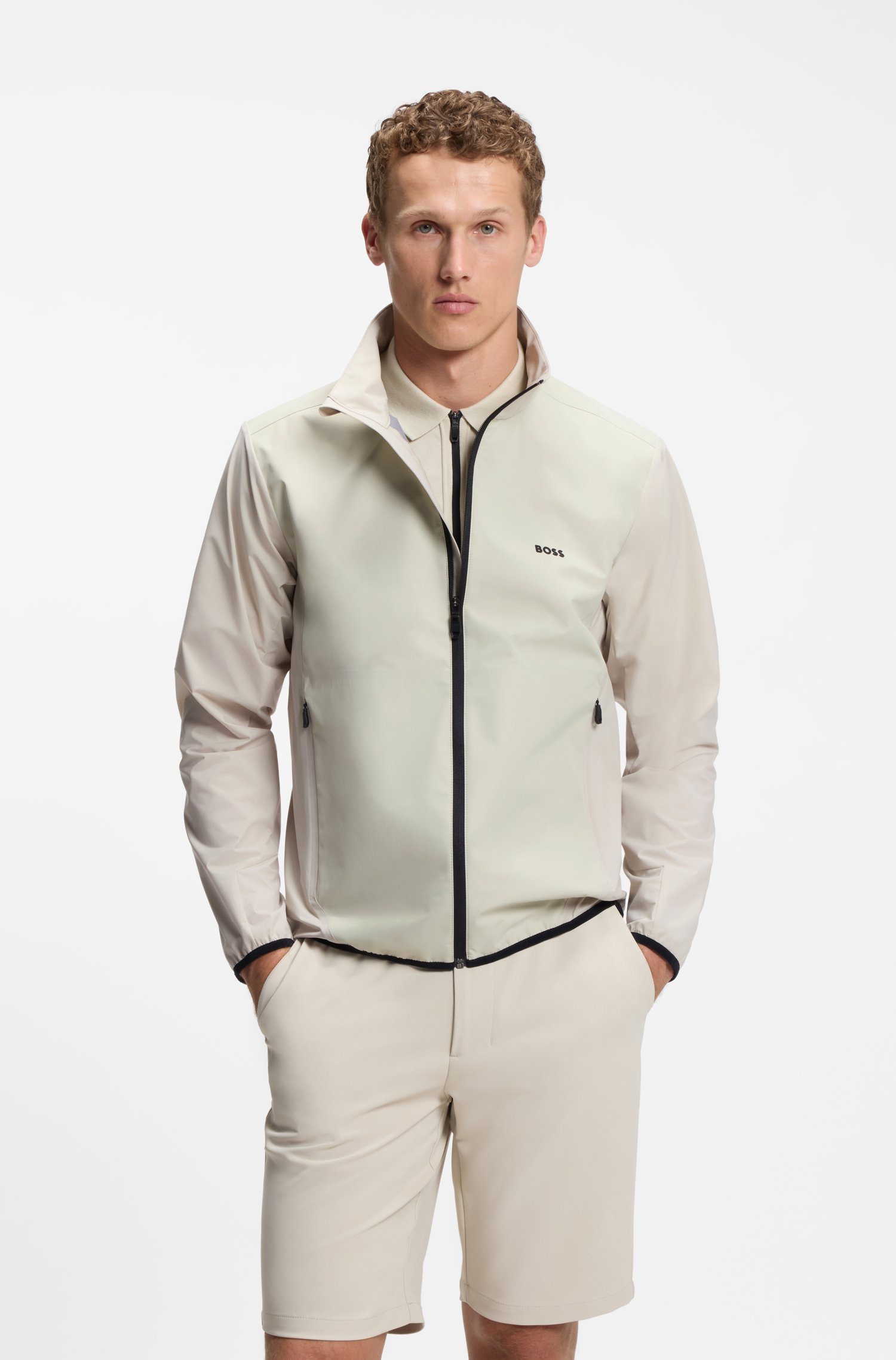 Boss Water-repellent jacket with four-way stretch jackor herr
