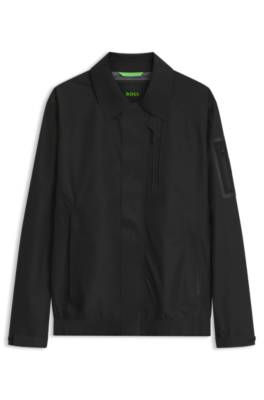 Water-repellent blouson jacket with welded front placket 4