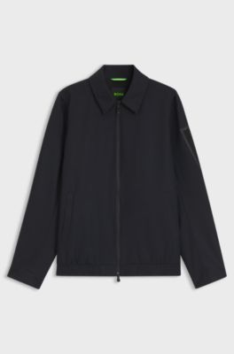 Giubbotto idrorepellente in materiale elasticizzato, Blu scuro