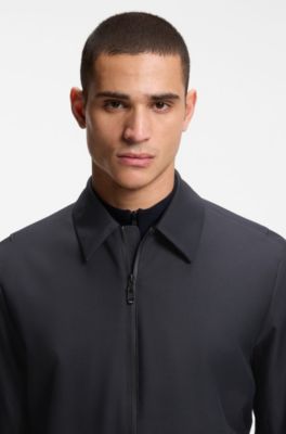 Water-repellent jacket in stretch material, Dark Blue