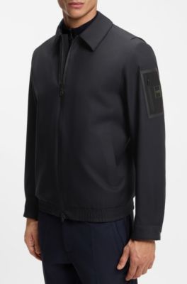 Waterafstotende jas van stretchmateriaal, Donkerblauw
