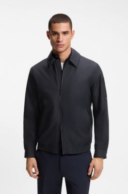 Water-repellent jacket in stretch material, Dark Blue