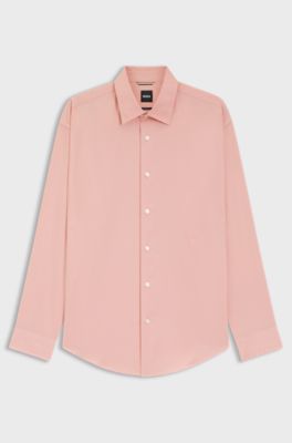 Relaxed-fit shirt in cotton poplin, light pink