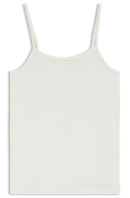 Stretch-jersey vest with adjustable straps, White