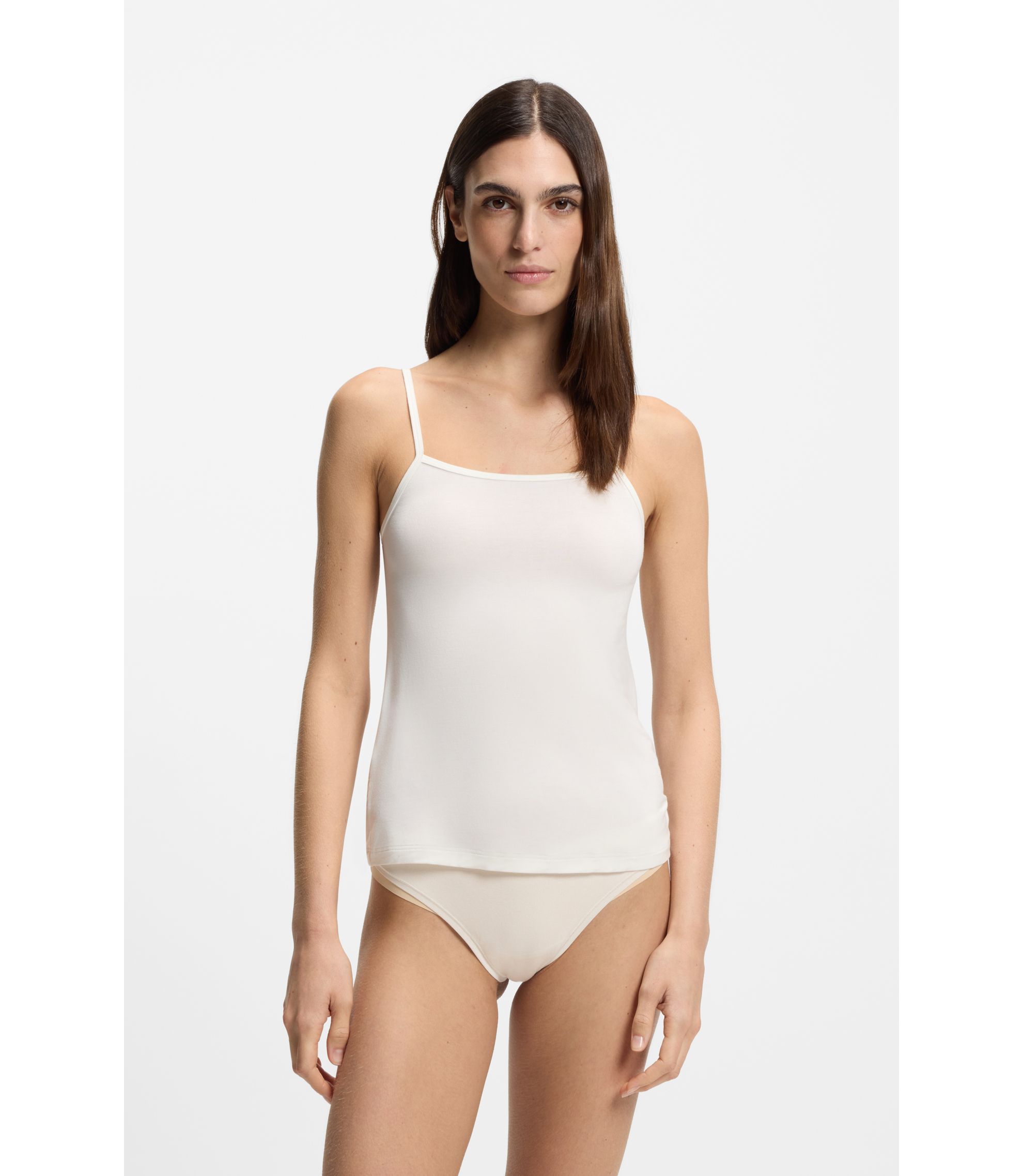 Unterhemd aus Stretch-Jersey mit verstellbaren Riemchen