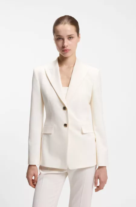 Regular-Fit Blazer mit Knöpfen in Goldoptik