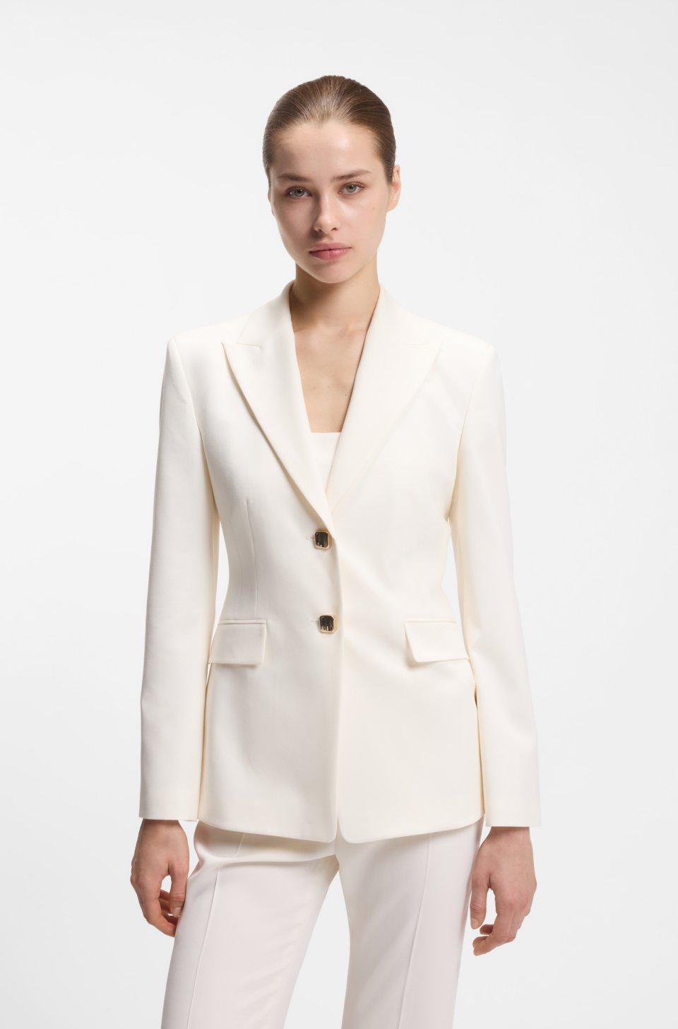 Regular-fit blazer with gold-tone buttons