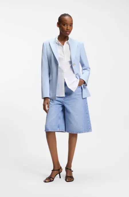 Regular-fit blazer with gold-tone buttons