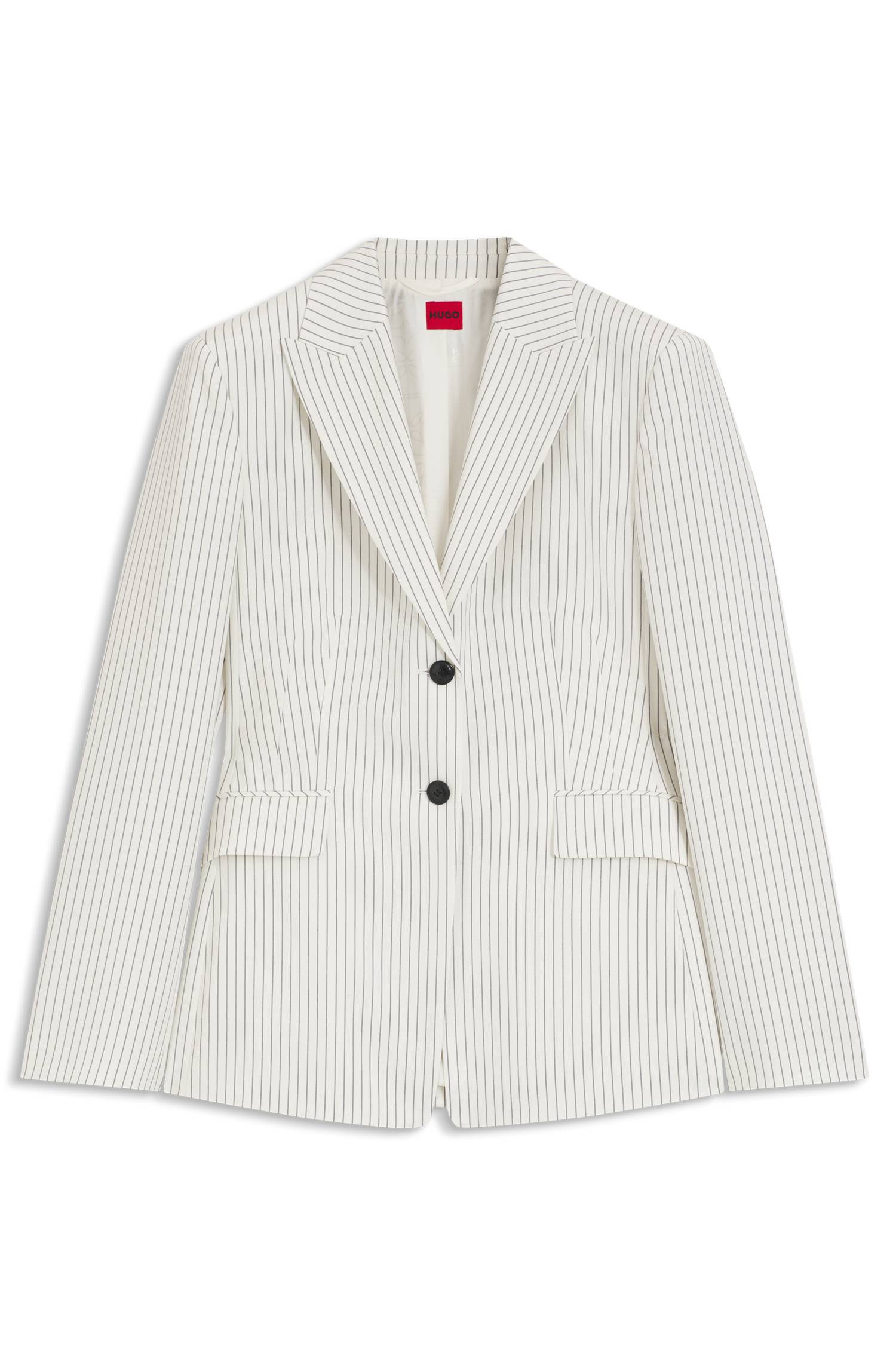 Hugo Regular-fit blazer with pinstripe dam – bild 4
