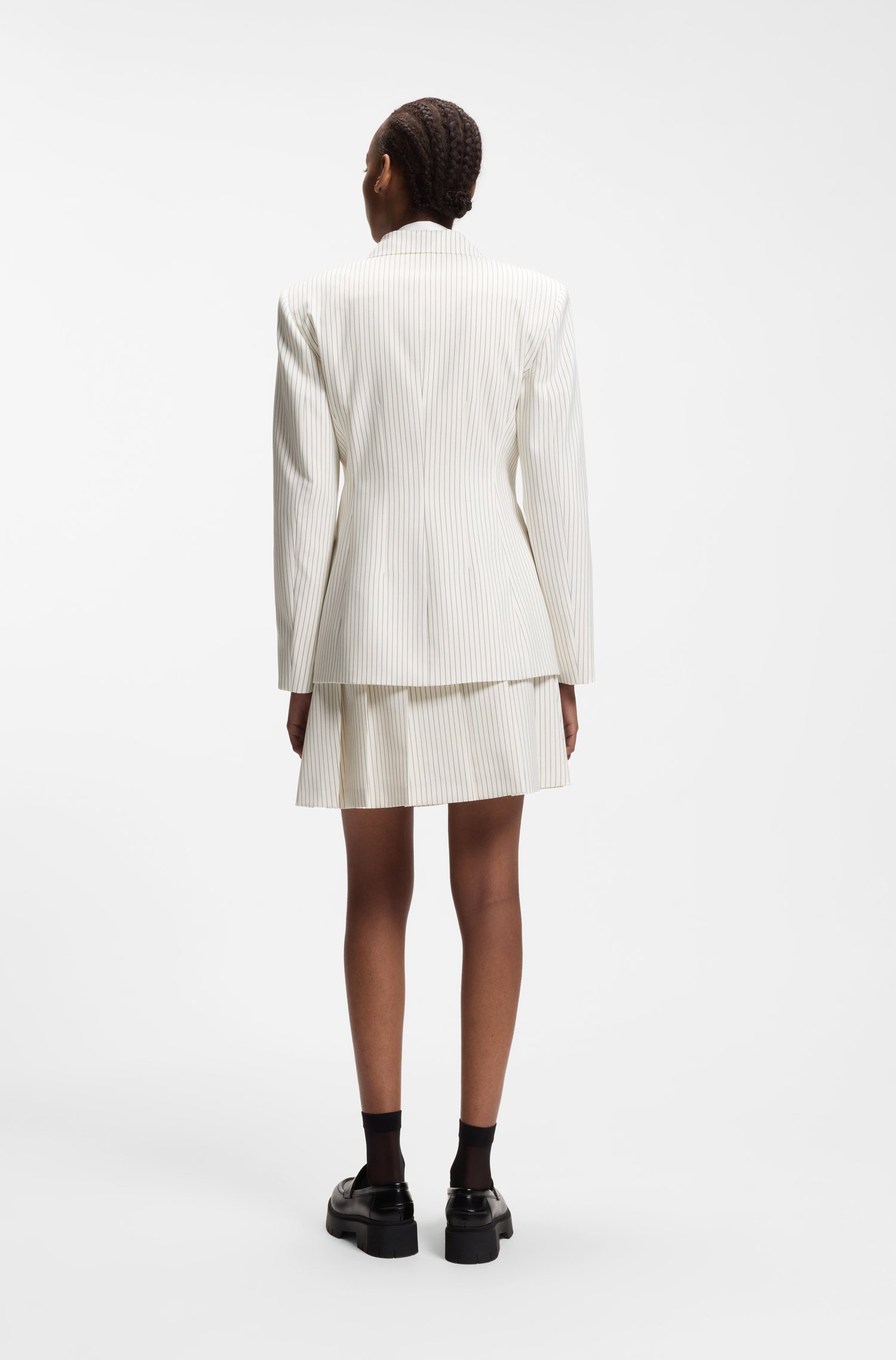 Hugo Regular-fit blazer with pinstripe dam – bild 2