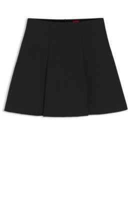 Flared mini skirt with pleats 1