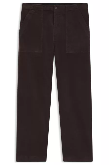 BOSS BY BECKHAM trousers in stretch-cotton corduroy