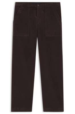 BOSS BY BECKHAM trousers in stretch-cotton corduroy 1