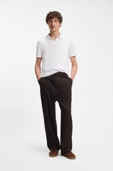 BOSS BY BECKHAM trousers in stretch-cotton corduroy