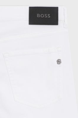 Delaware Slim-Fit Jeans aus besonders softem Denim, Wei&szlig;