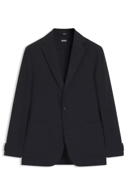 Packable slim-fit blazer in a washable wool blend