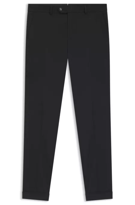 Slim-fit trousers in washable stretch cotton