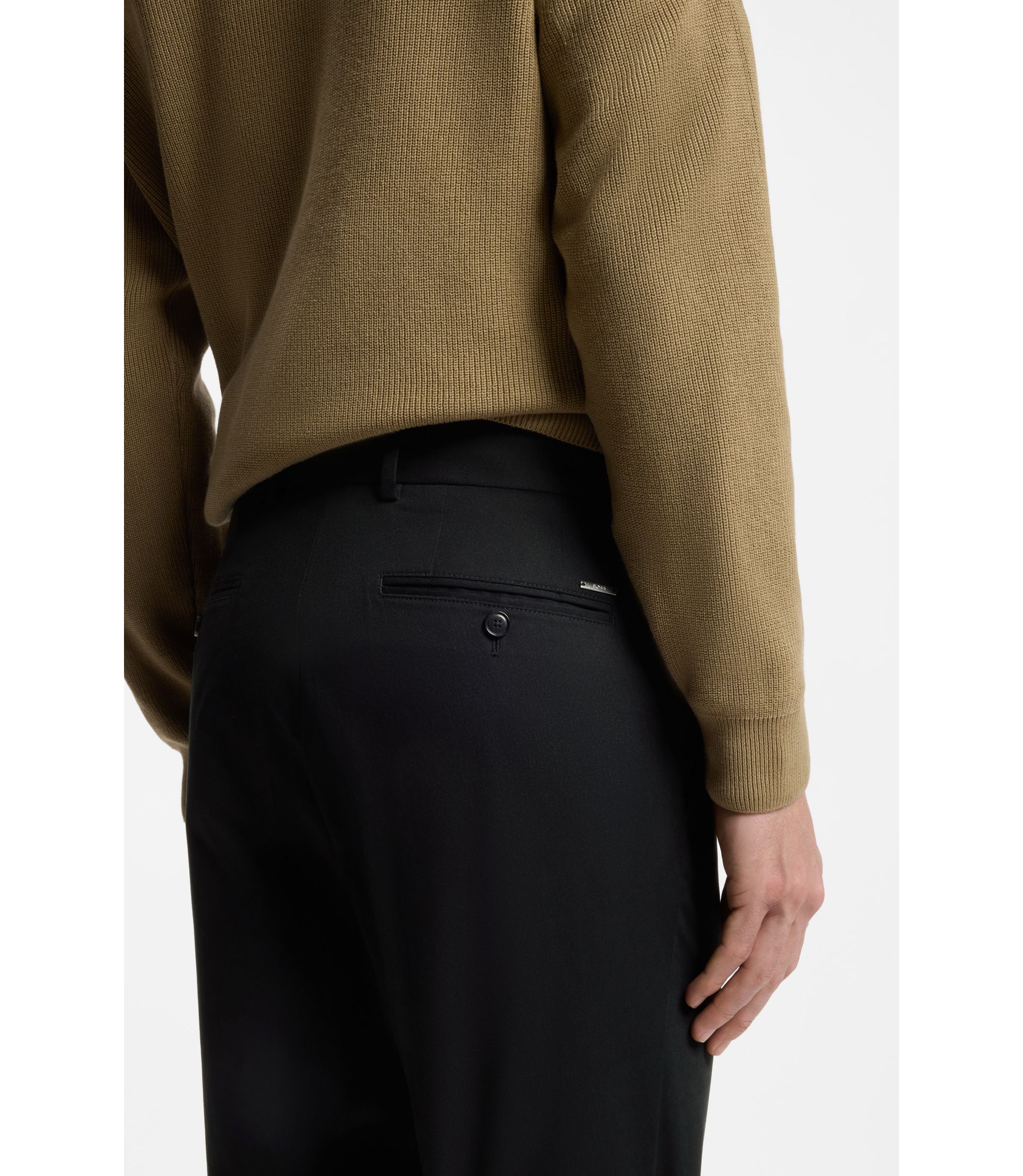 BOSS - スリムフィットパンツ ウォッシャブル ストレッチコットン