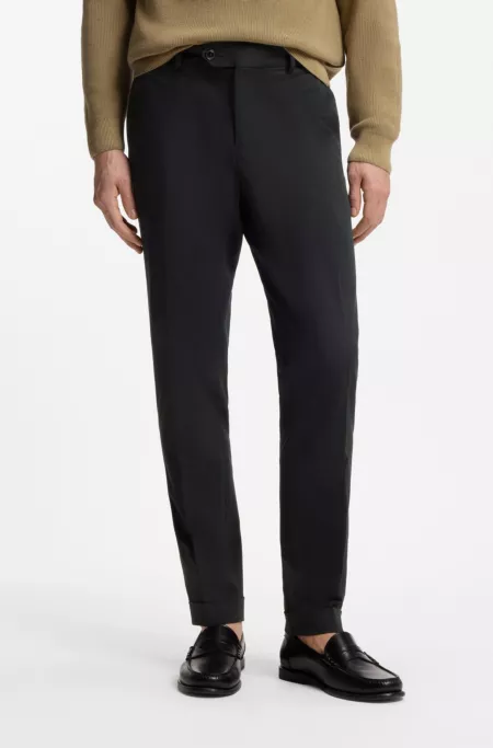 Slim-fit trousers in washable stretch cotton