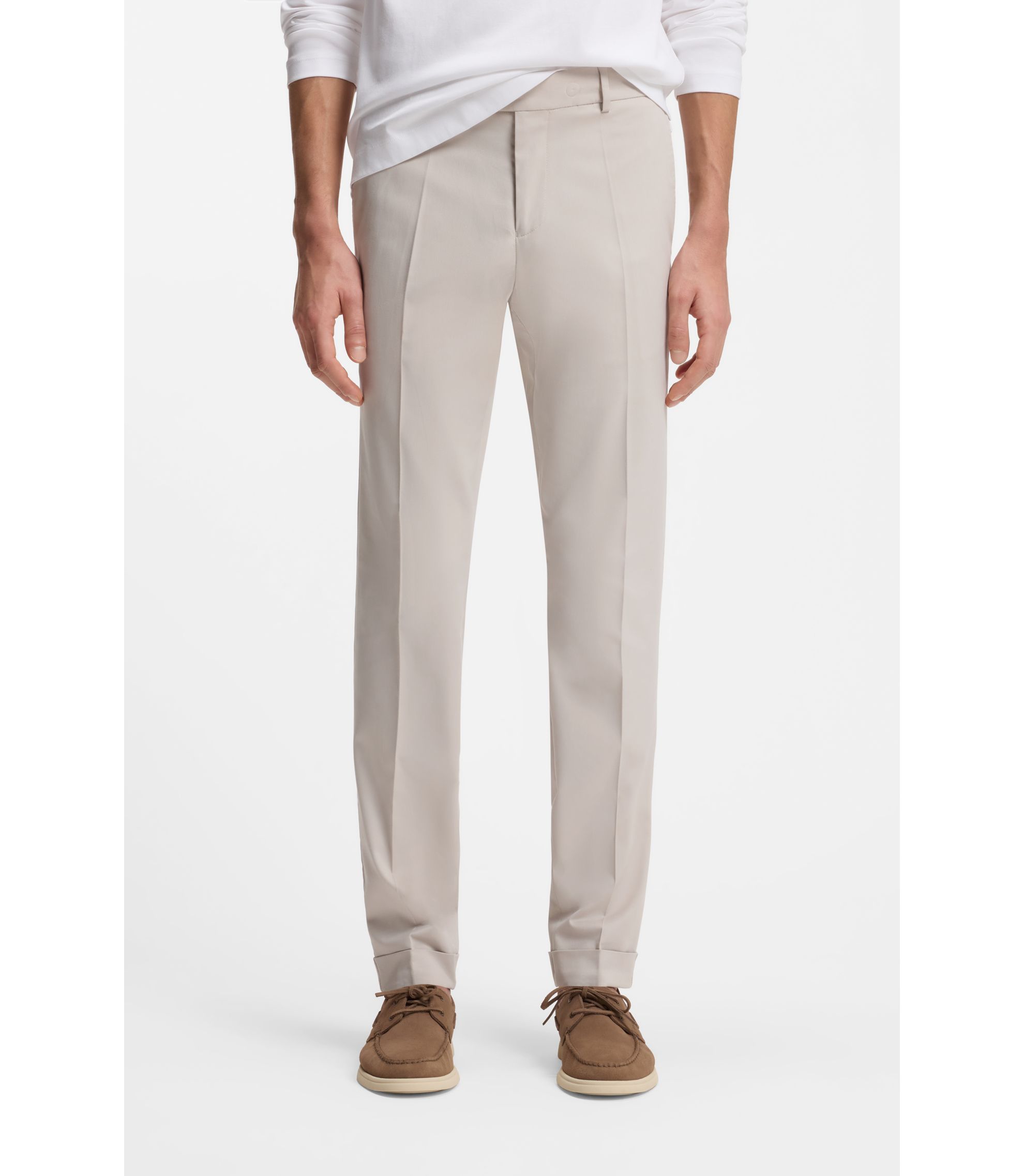 Slim-Fit Hose aus waschbarer Stretch-Baumwolle