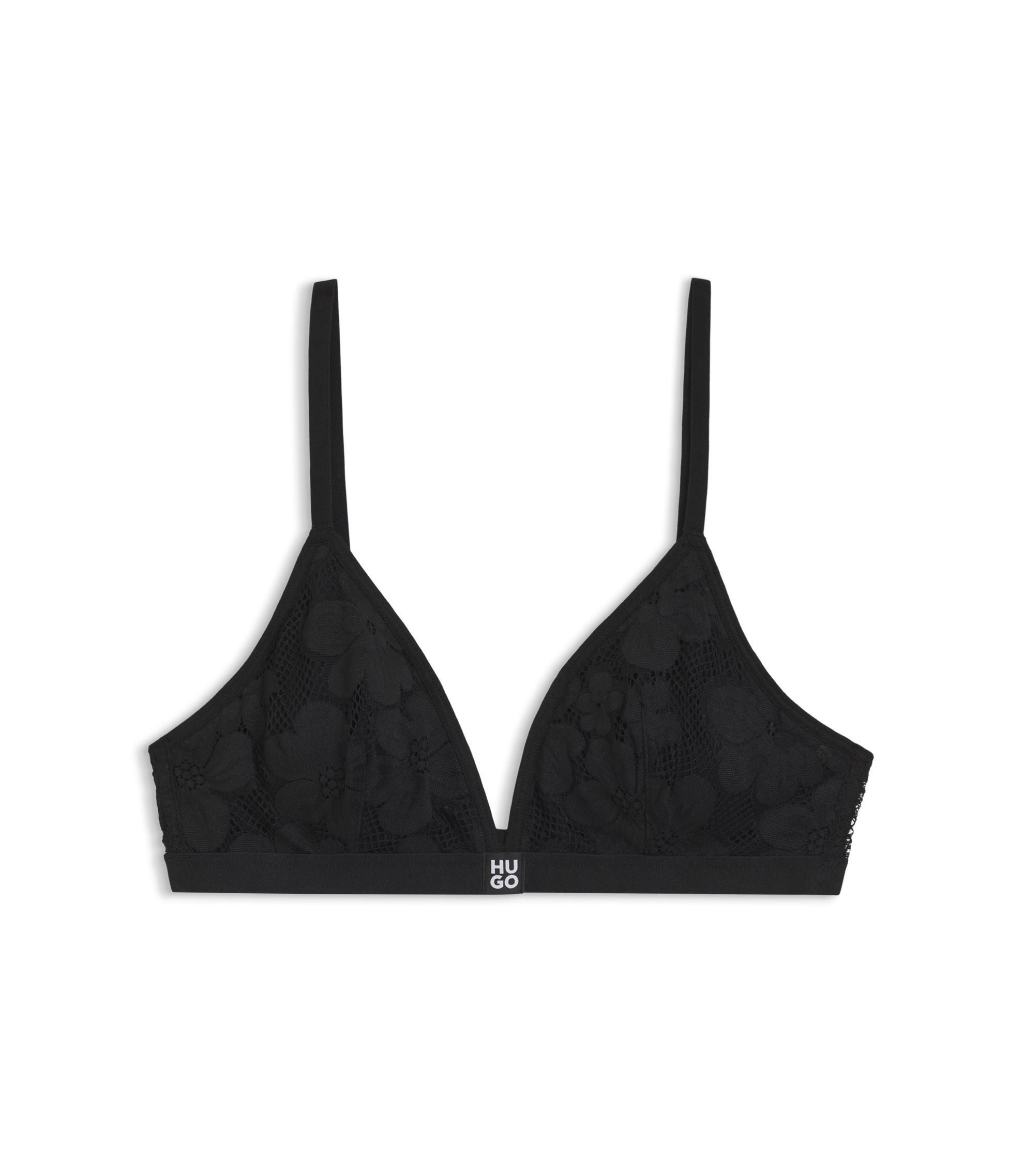 Triangel-BH aus geblümter Spitze mit herausnehmbarer Wattierung