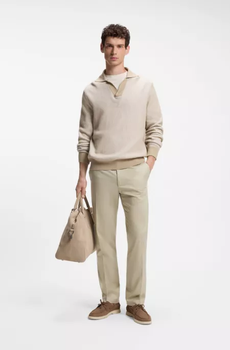 Straight-fit trousers in stretch twill