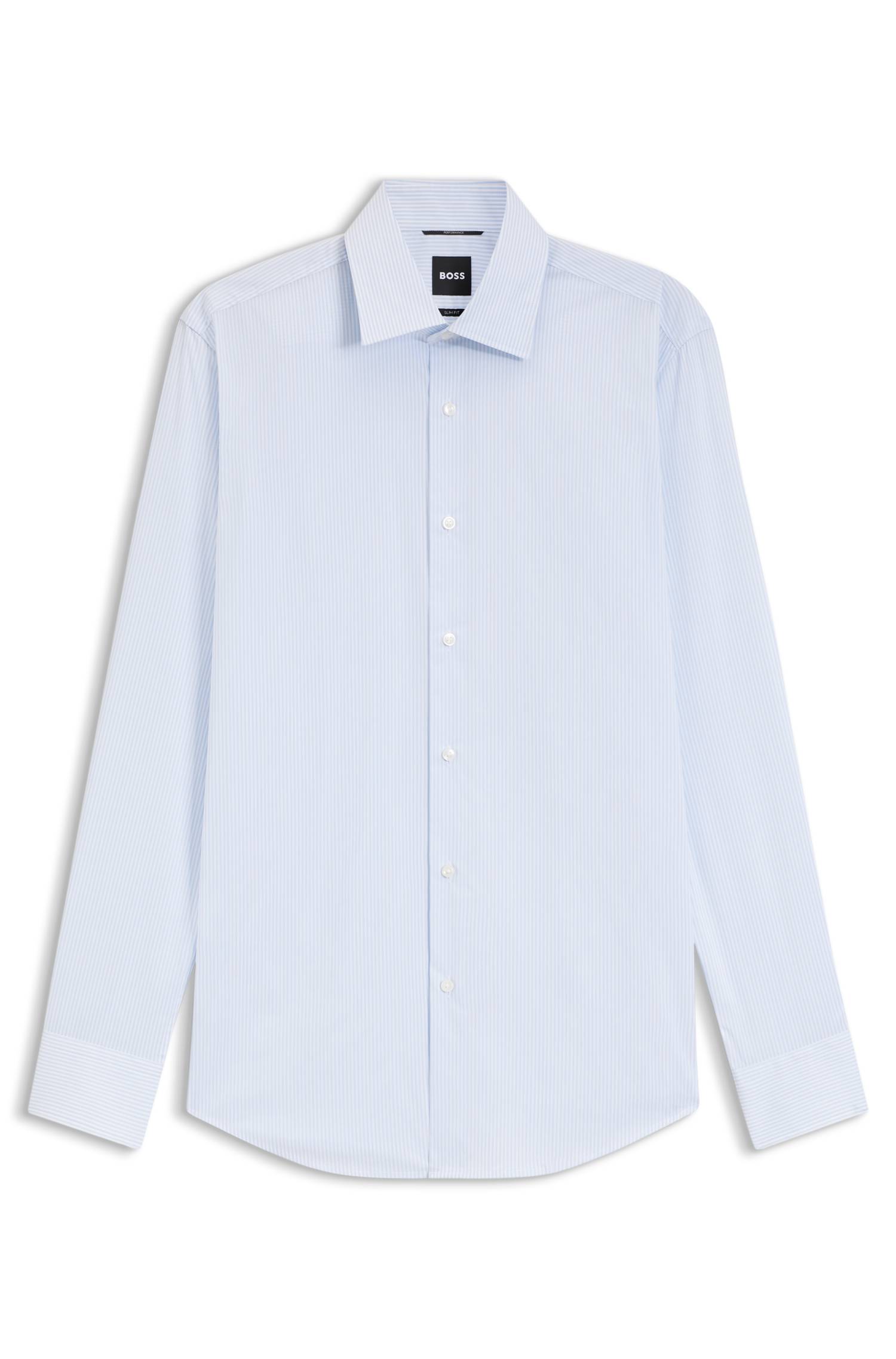 Boss Slim-fit shirt in high-performance striped poplin skjortor & blusar herr – bild 4