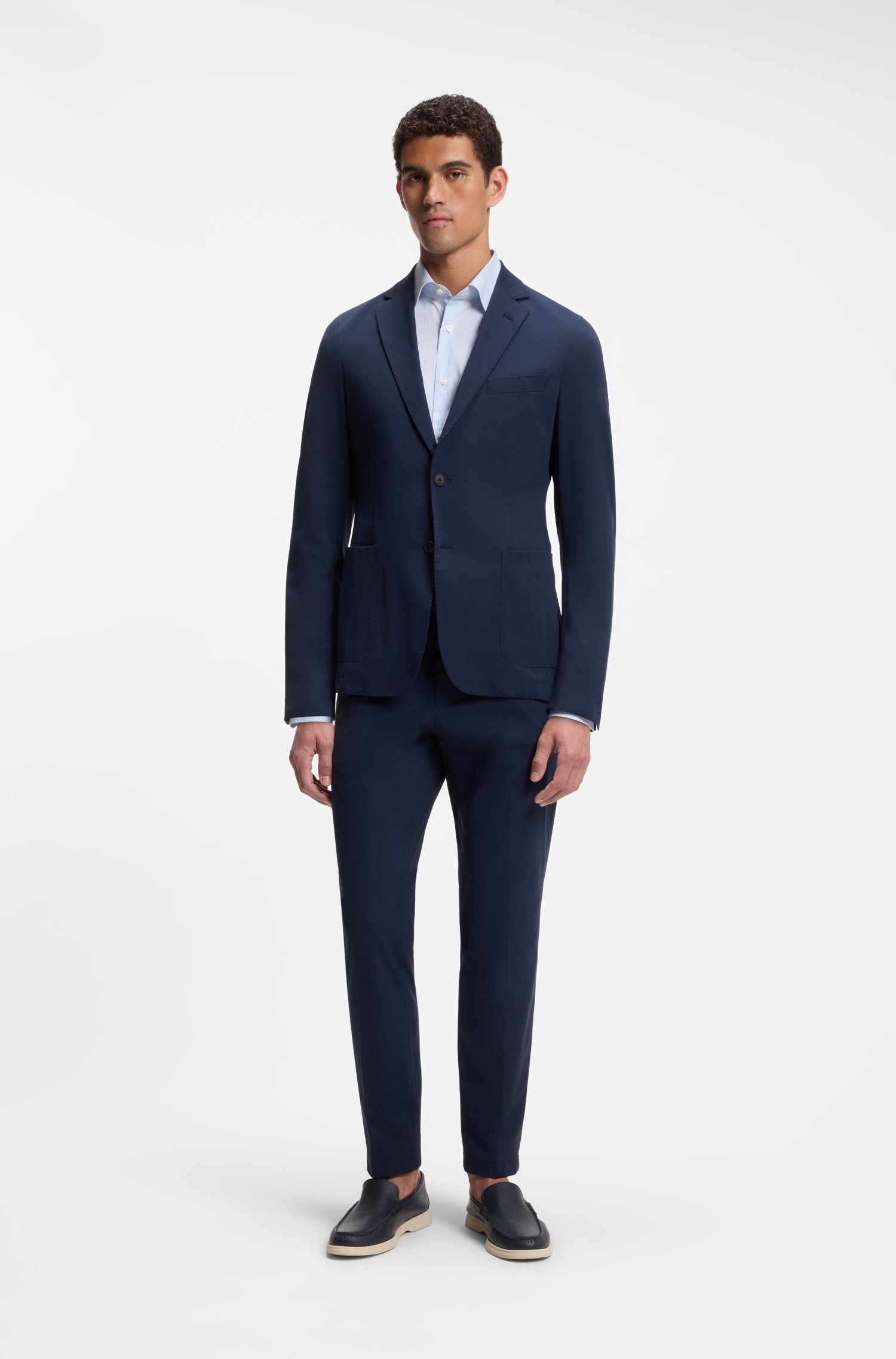 Boss Slim-fit shirt in high-performance striped poplin skjortor & blusar herr – bild 2