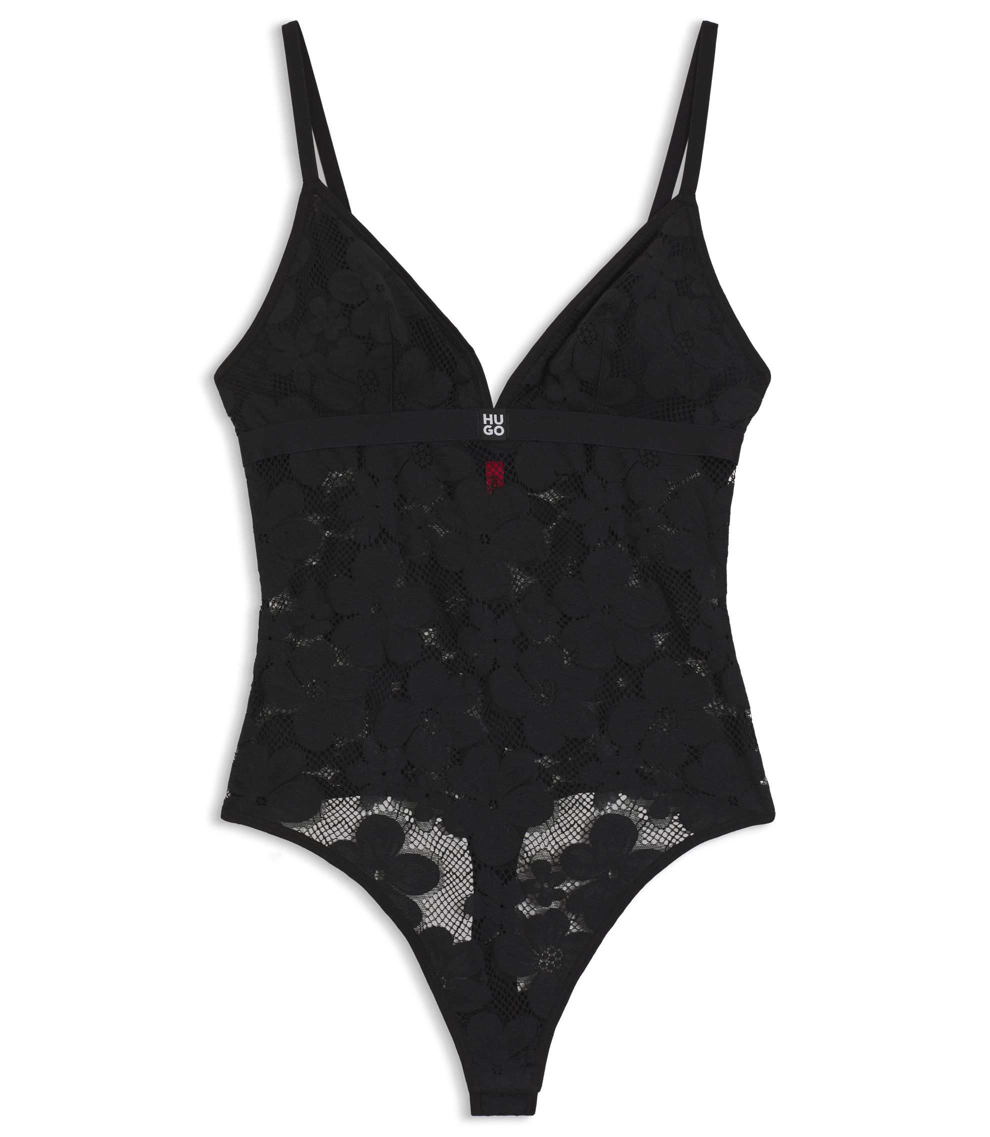 Body aus floraler Spitze mit Stack-Logo