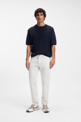 Maine regular-fit jeans in white soft-motion denim, White