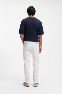 Maine regular-fit jeans in white soft-motion denim, White