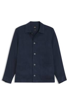 Relaxed-fit overshirt in Italian-made linen twill 4