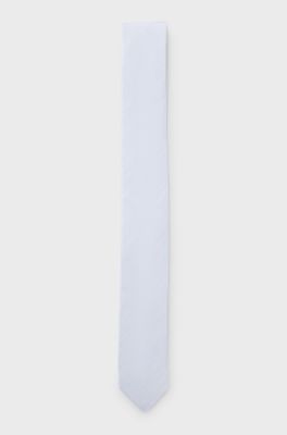 Tie in cotton and linen, Light Blue